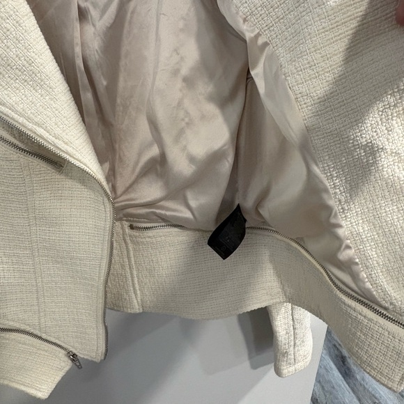 Blank NYC Cream Off White Tweed Textured Moto Jacket - Picture 11 of 15